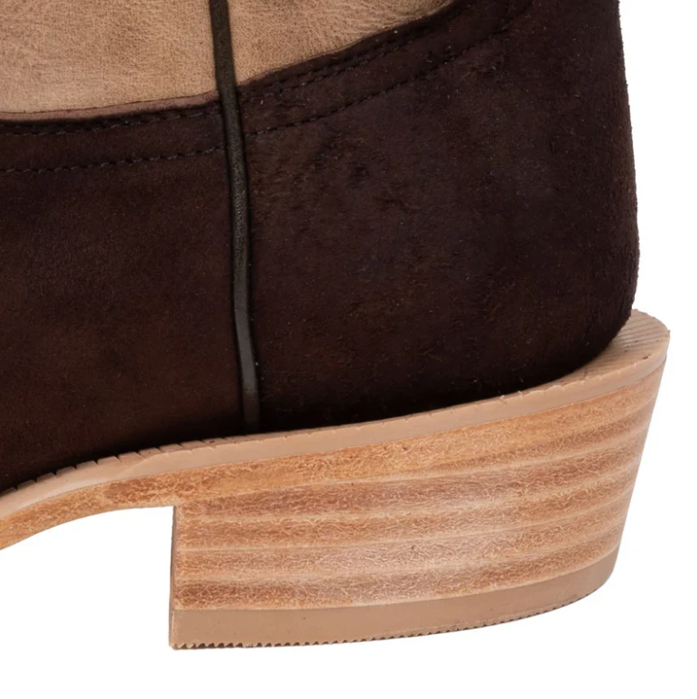 R. Watson Chocolate Roughout Western Boot
