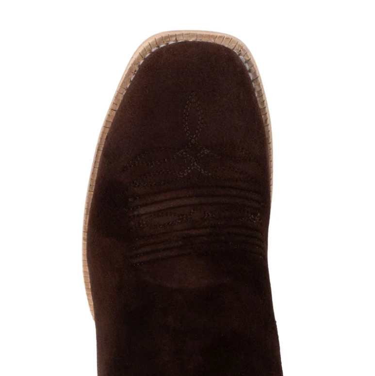 R. Watson Chocolate Roughout Western Boot