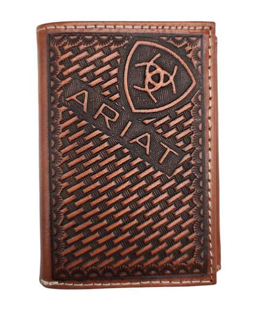 Ariat Trifold Basketweave Wallet