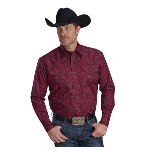 Hill Amarillo Snap All over Print Shirt
