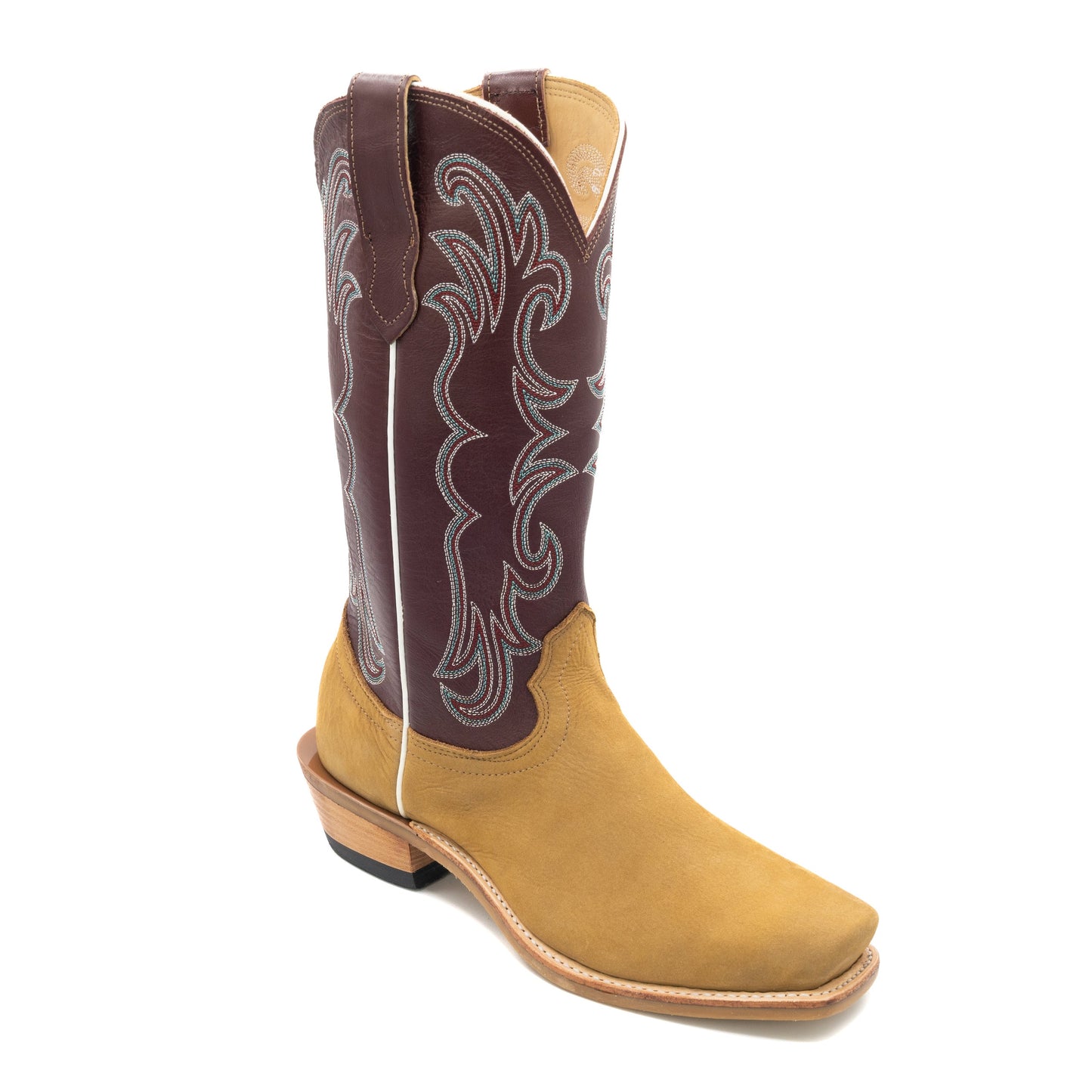 Fenoglio Havana Nubuck with Burgundy Men's Boots