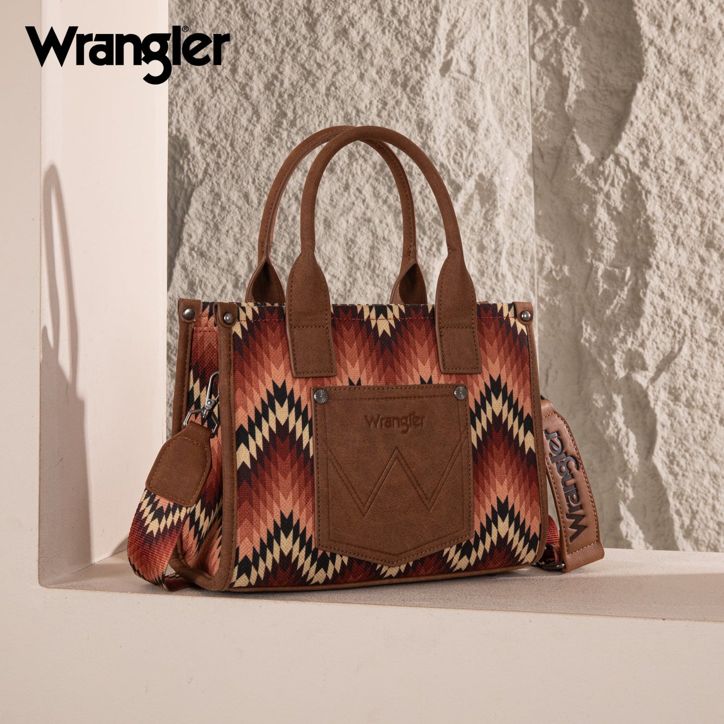 Wrangler Southwestern Burst Crossbody Brown