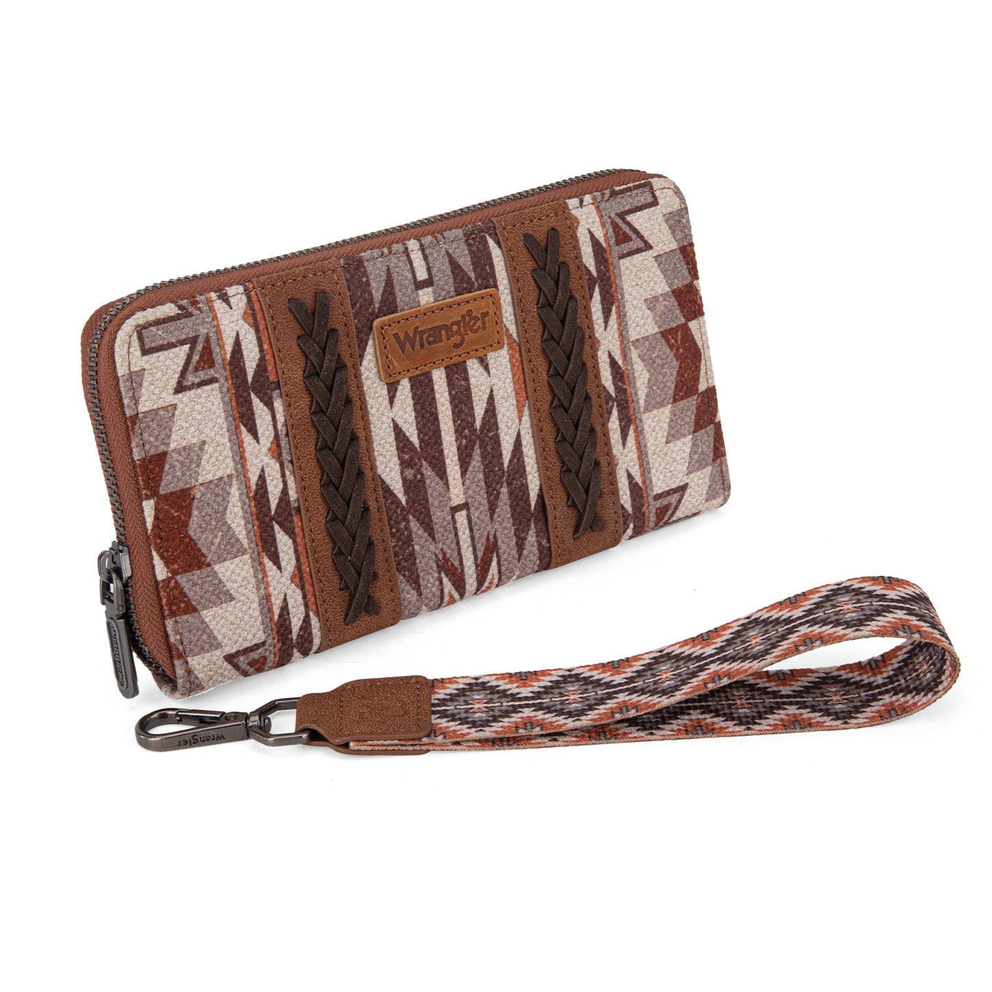 Wrangler Southwestern Art Print Wallet Brown