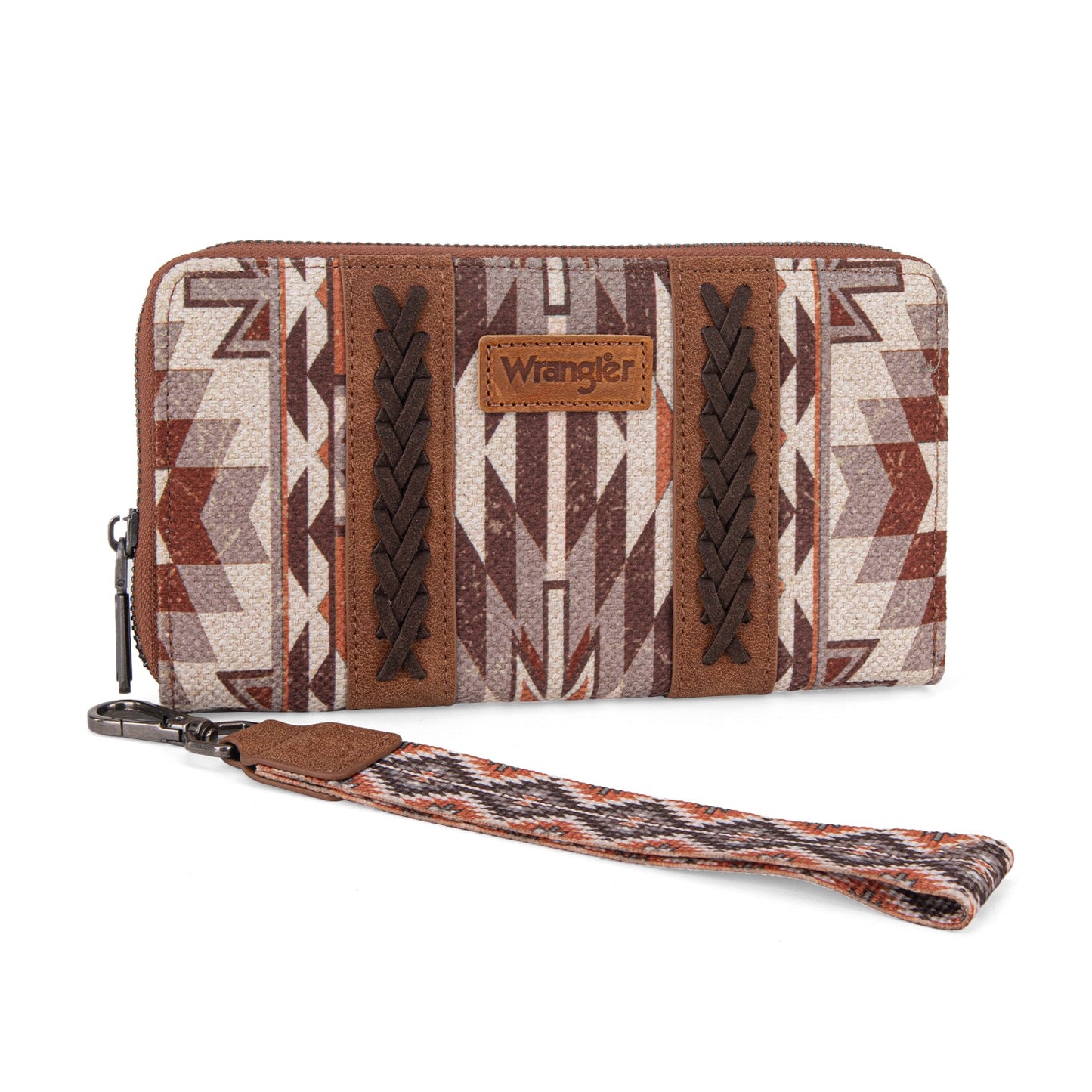 Wrangler Southwestern Art Print Wallet Brown