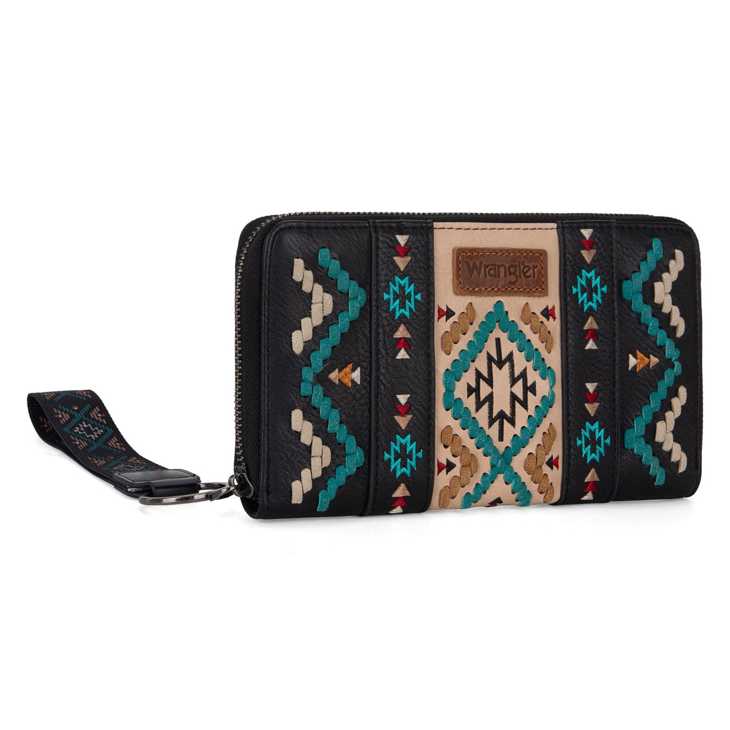 Wrangler Southwestern Embroidered Wallet Black