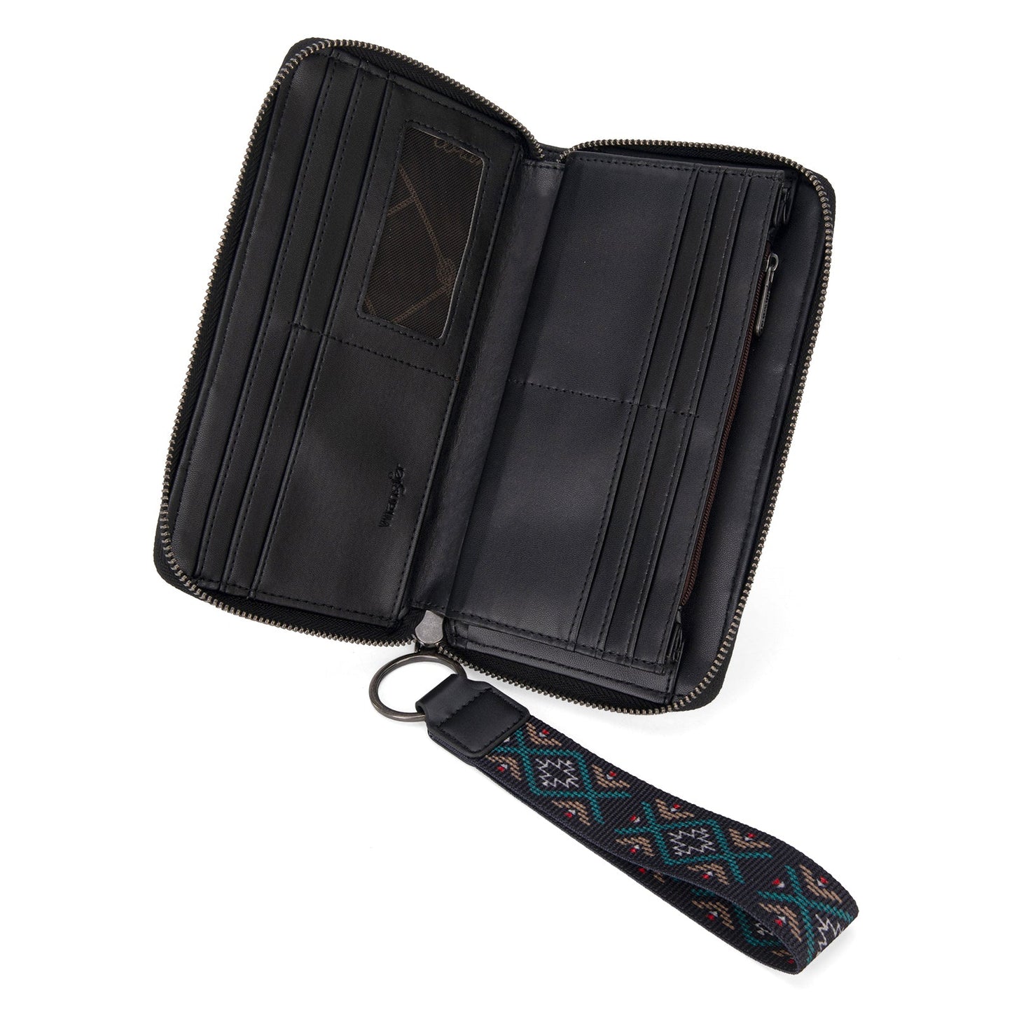 Wrangler Southwestern Embroidered Wallet Black