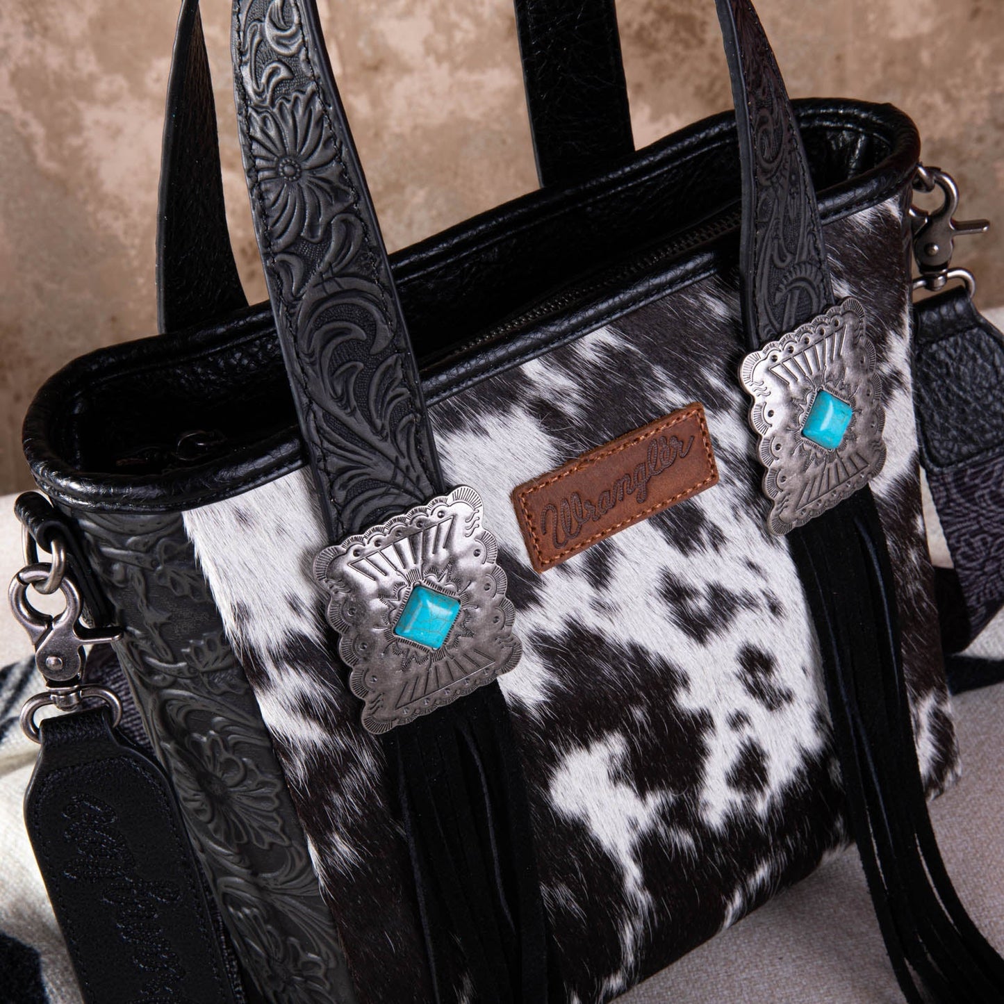 Wrangler Hair On Crossbody Black