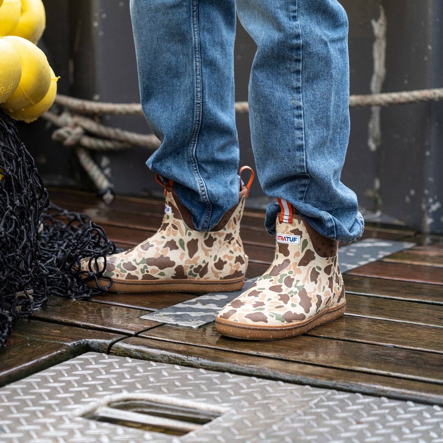 Xtratuf Ankle Deck Boots Duck Camo