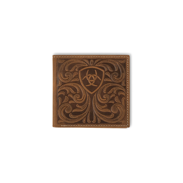 Ariat Bifold Scrolling embossed Brown