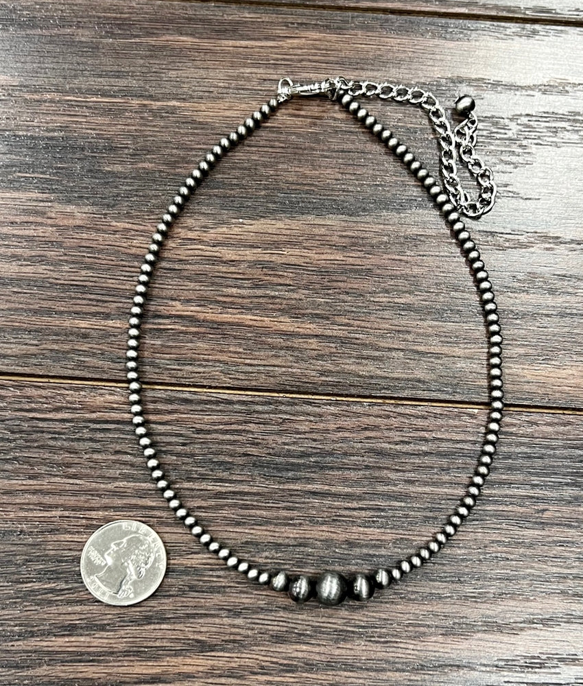 Tres Bead Necklace 15"