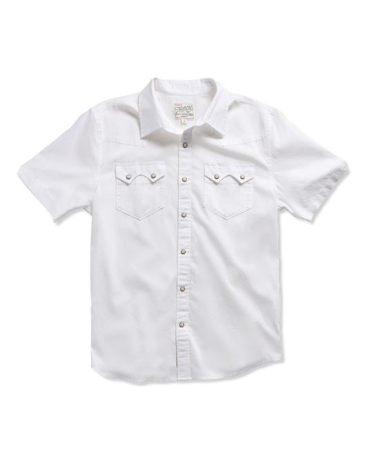 Tecovas Vintage Weight Snap Solid White