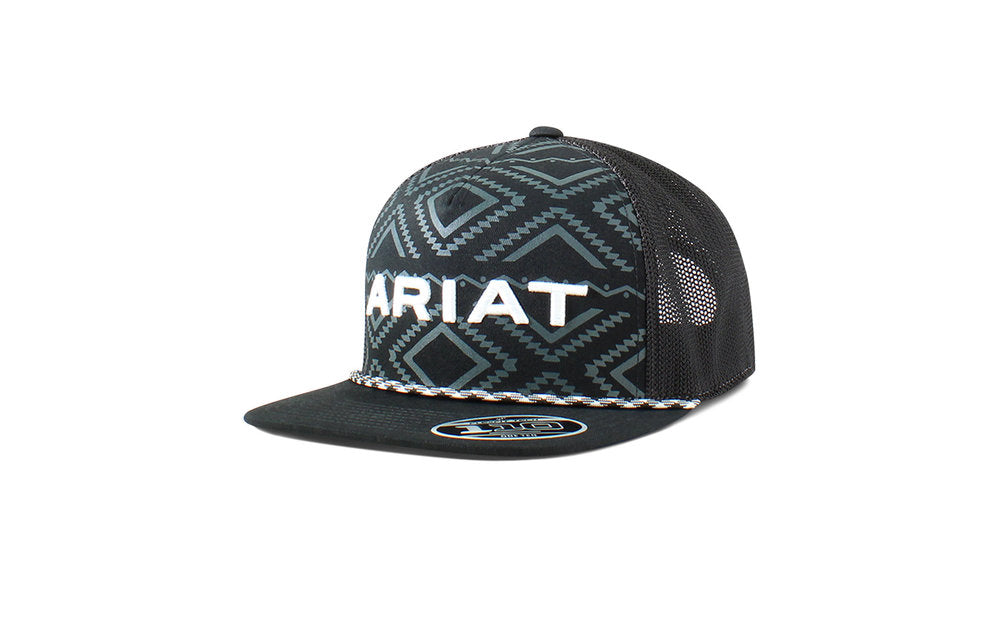 Ariat Black Aztec Pattern Logo Hat
