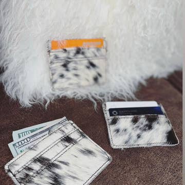 Chocolate Cowhide Credit Card Wallet