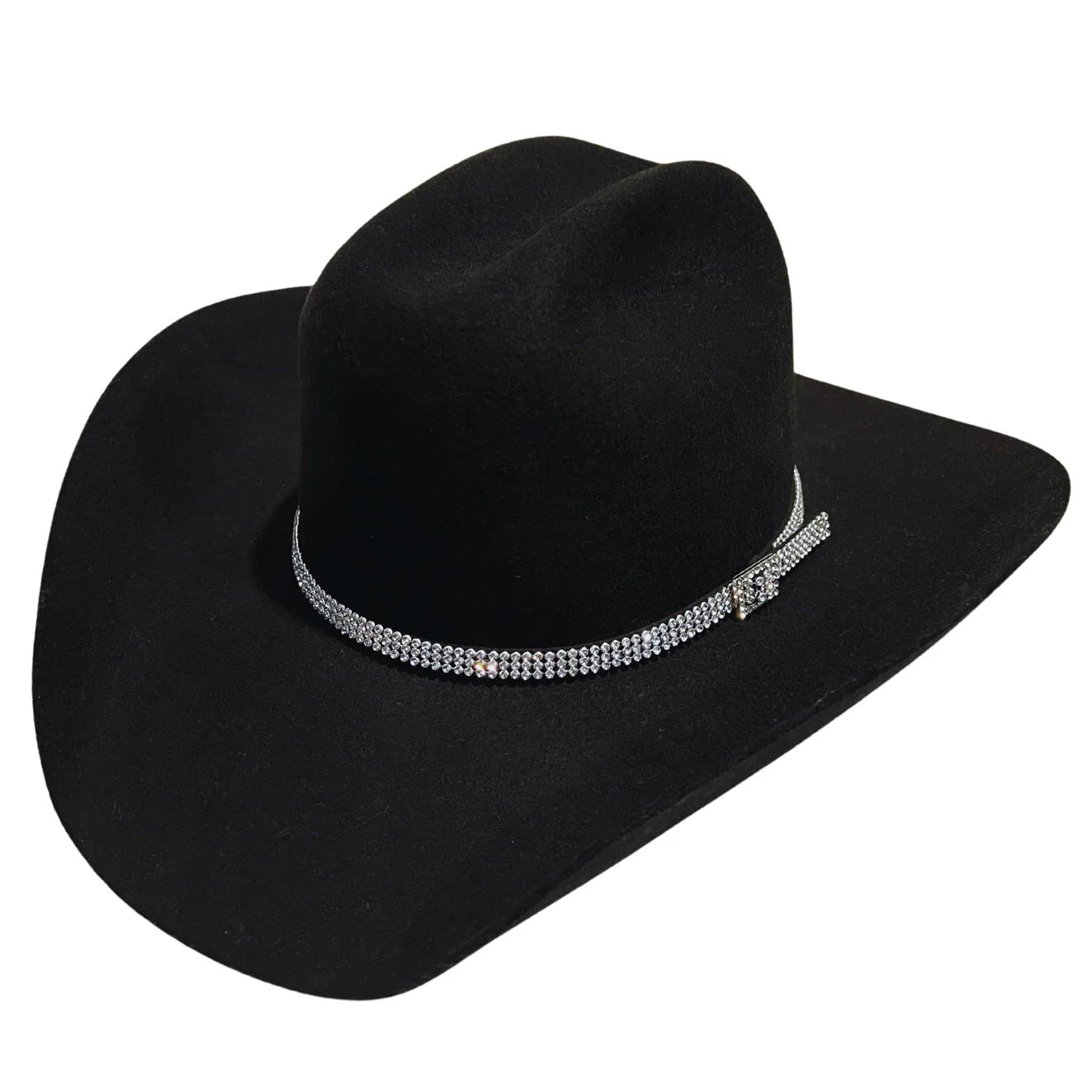 M&F Rhinestone Cowboy Black Hatband