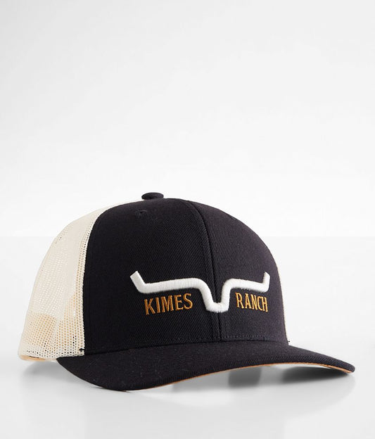 Kimes Ranch Str8 Edge Trucker Hat Black