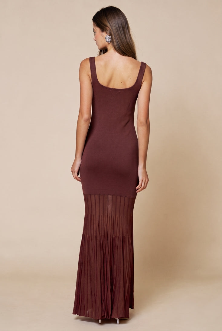 Yoakum Brown Maxi Dress