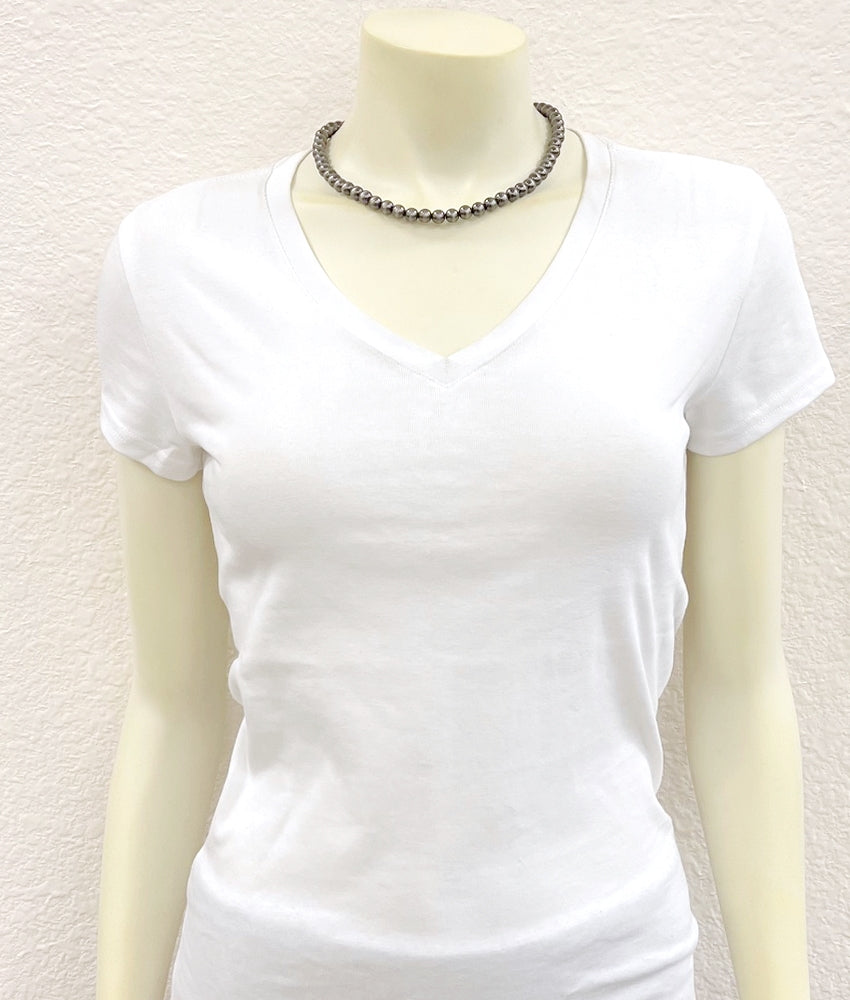 8mm Bead Necklace 16"