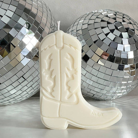 Nashville Cowboy Boot Candle Bone