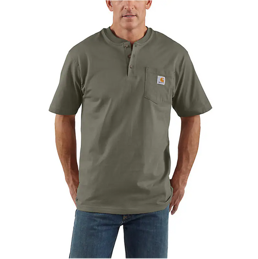 Carhartt Dearborn Loose Henley T-Shirt Dusty Olive