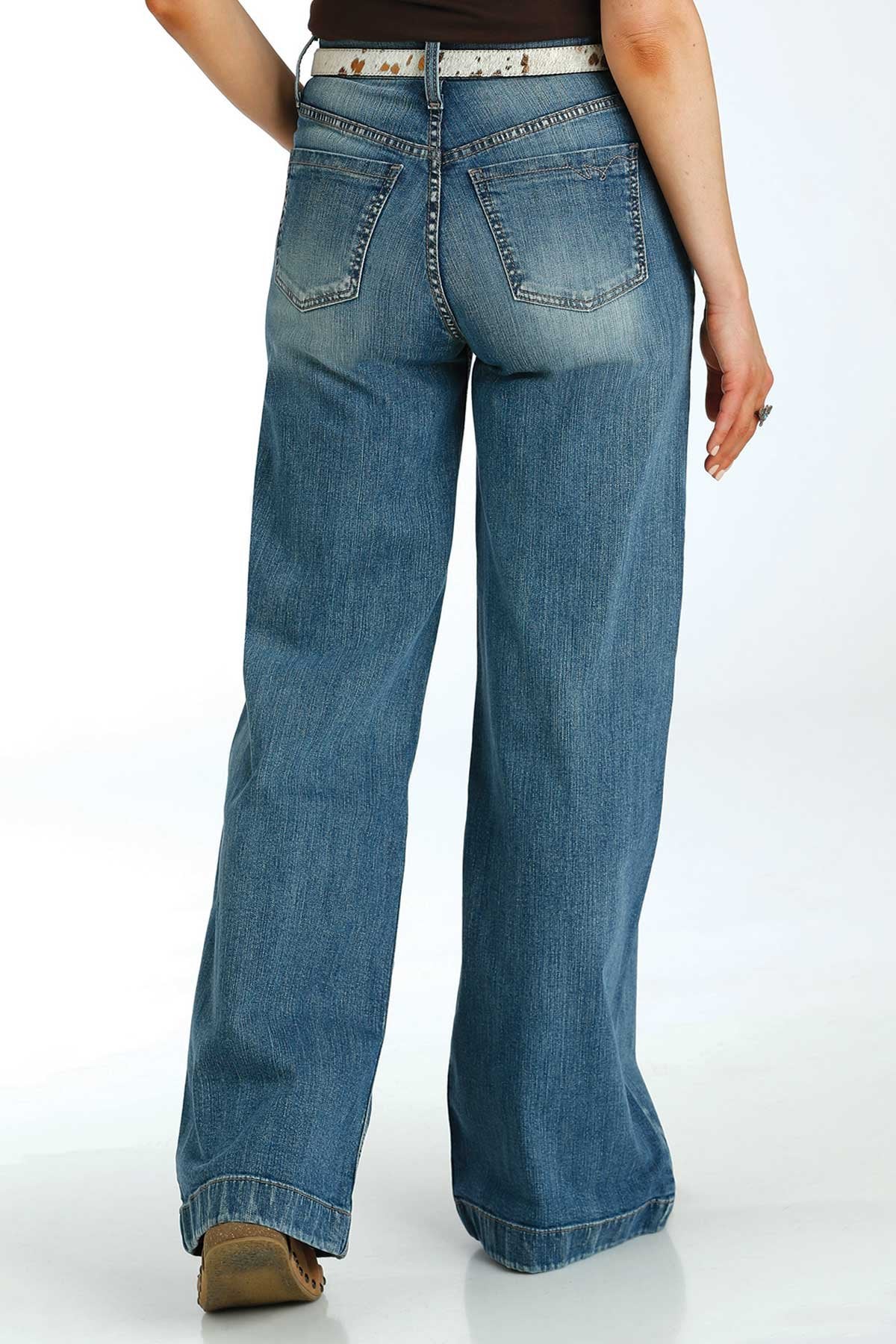 Skylar Medium Stonewash Wide Leg Jean