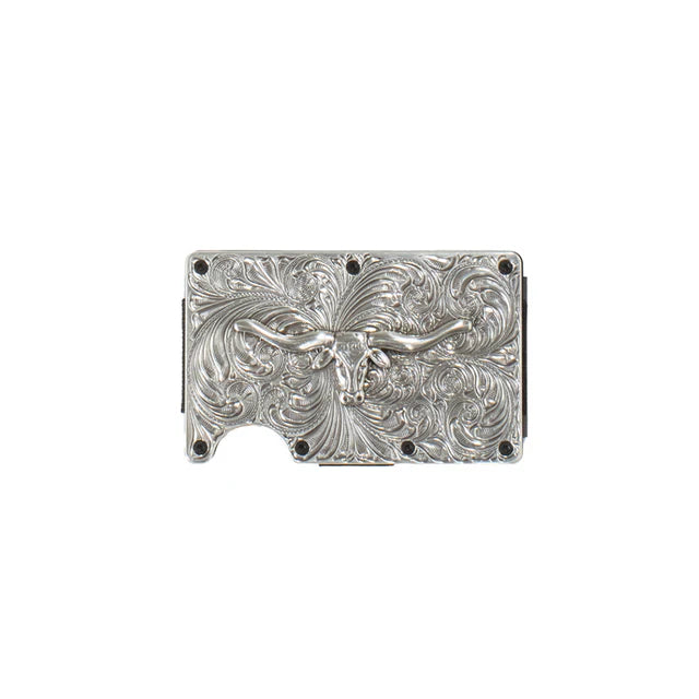 Silver Scroll With Long Horns Wallet By 3D