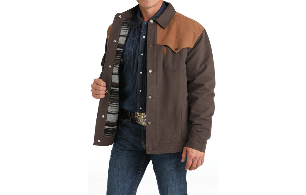 Cinch Brown Canvas Western Yoke Jacket