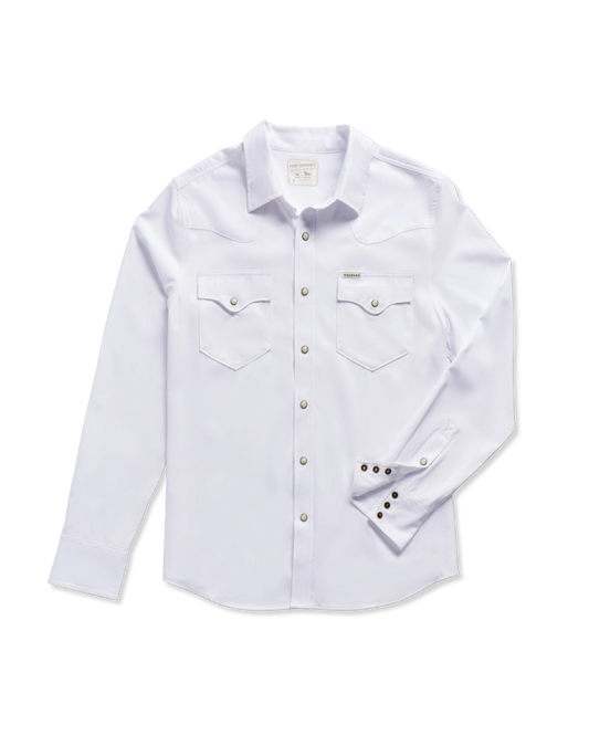 Tecovas Performance Western Pearl Snap White