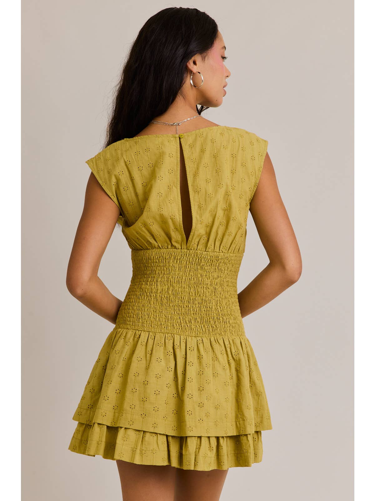 Anisa Avocado Mini Dress