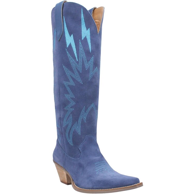 thunder road boots women's lightening cowboy DI597 blue