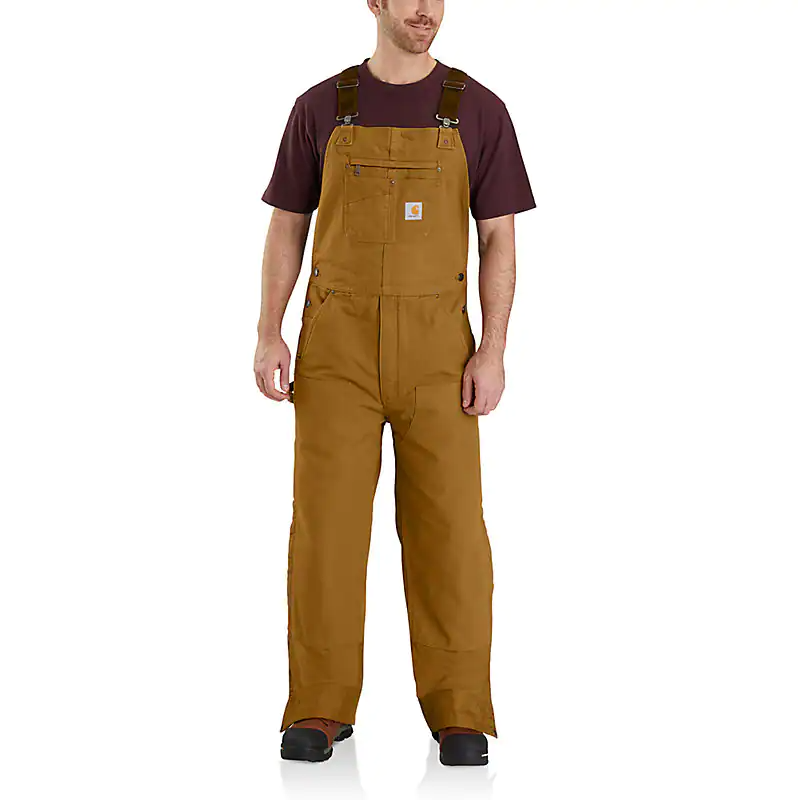 Carhartt Loose Fit Washed Duck Insulated Bib