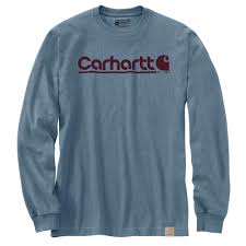 Zach Carhatt Men's Relaxed Fit Heavyweight Long-Sleeve Logo Graphic T-Shirt