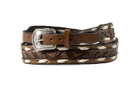 TWISTER HATBAND BROWN SCROLLING BUCK - HATS ADD-ONS