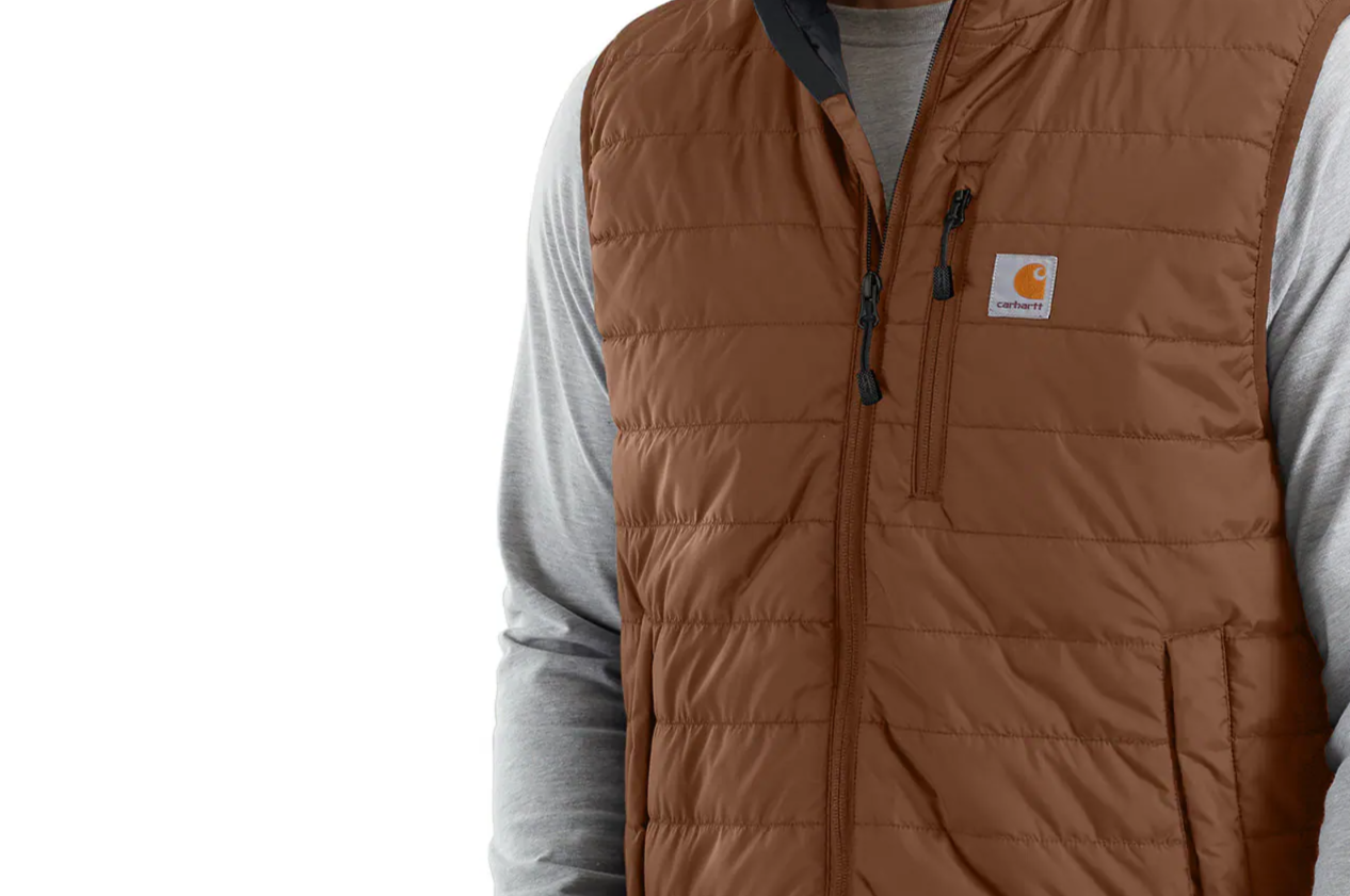 Carhartt Men's Rain Defender Insulated Mocha Vest