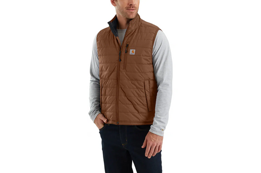 Carhartt Men's Rain Defender Insulated Mocha Vest