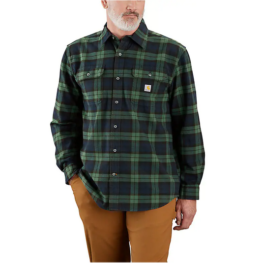 Adam Carhartt Frosted Balsam Flannel Long-Sleeve Plaid Shirt