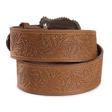 Tony Lama Women's Tooled Leather Layla Belt