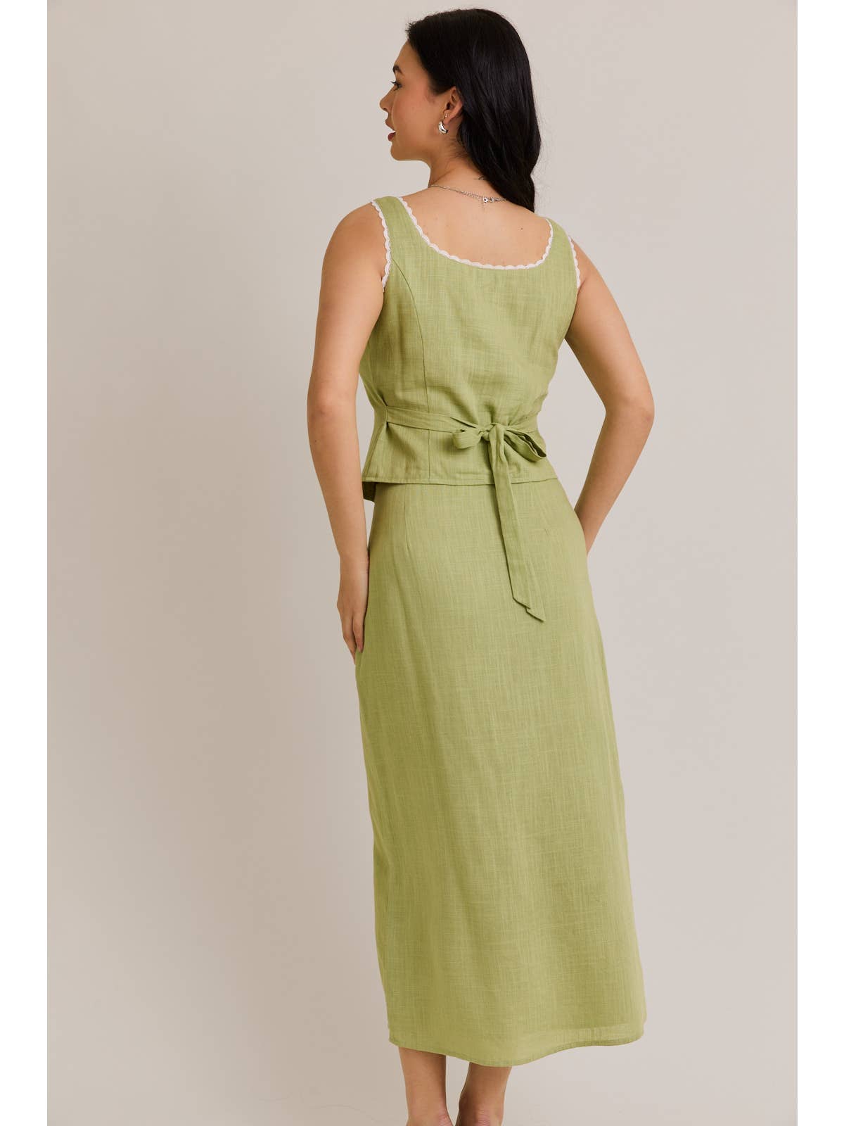 Peridot Linen 2 Piece Women's Dress