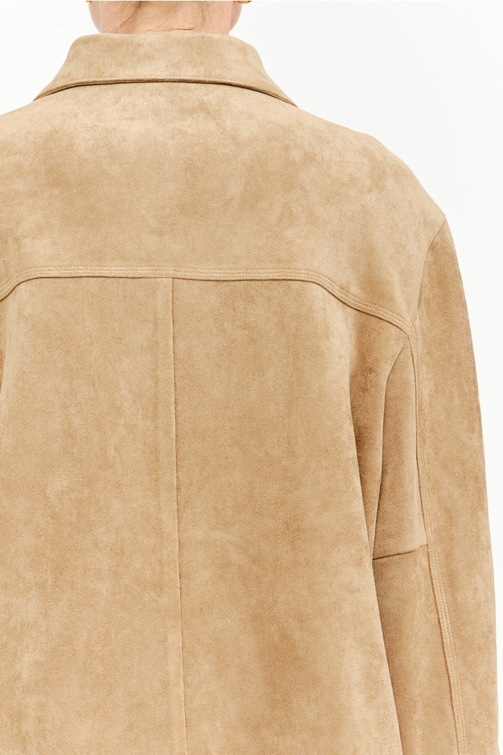 Junie Sand Faux Suede Jacket