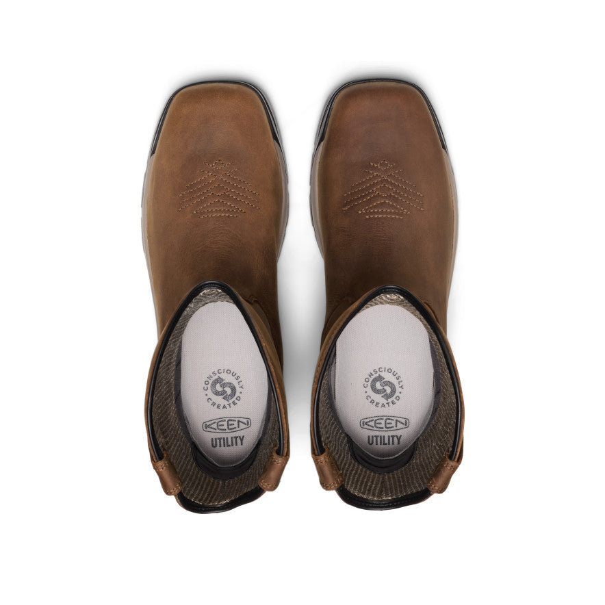 Keen Men's Flatland Pull-On Waterproof Work Boot (Carbon Toe)