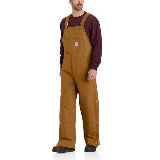 Carhartt Loose Fit Duck Brown Insulated Men's Bibs