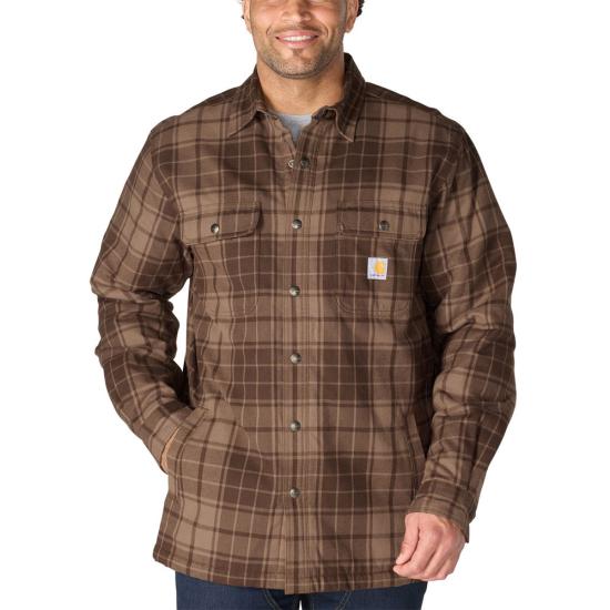 Carhartt Hubbard Plaid Shirt Jacket Dark Clove