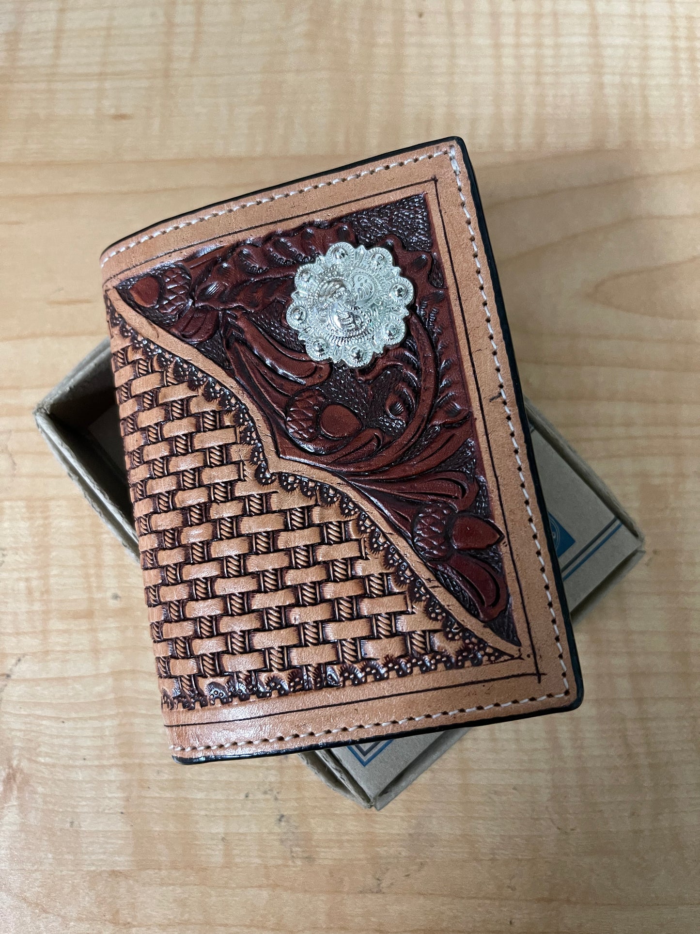 Ranger Belt Co. Basket Weave Tri-Fold