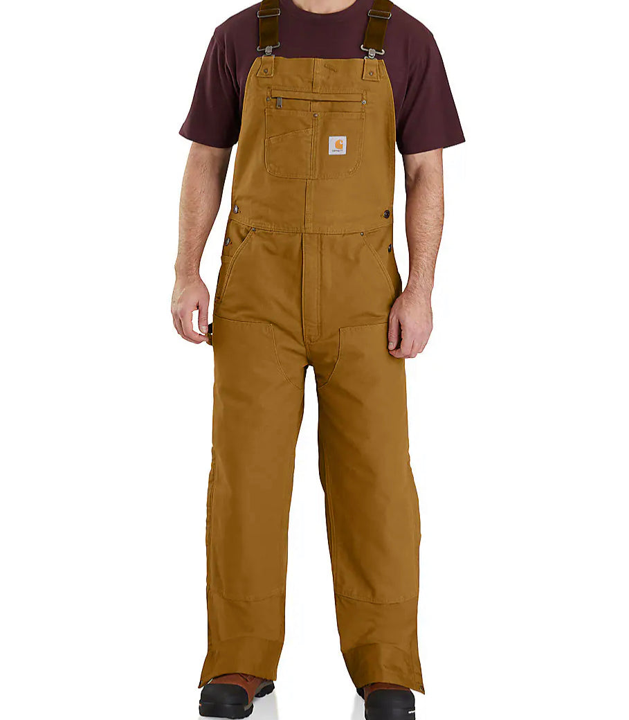 Carhartt Washed Duck Bib Overall Brown