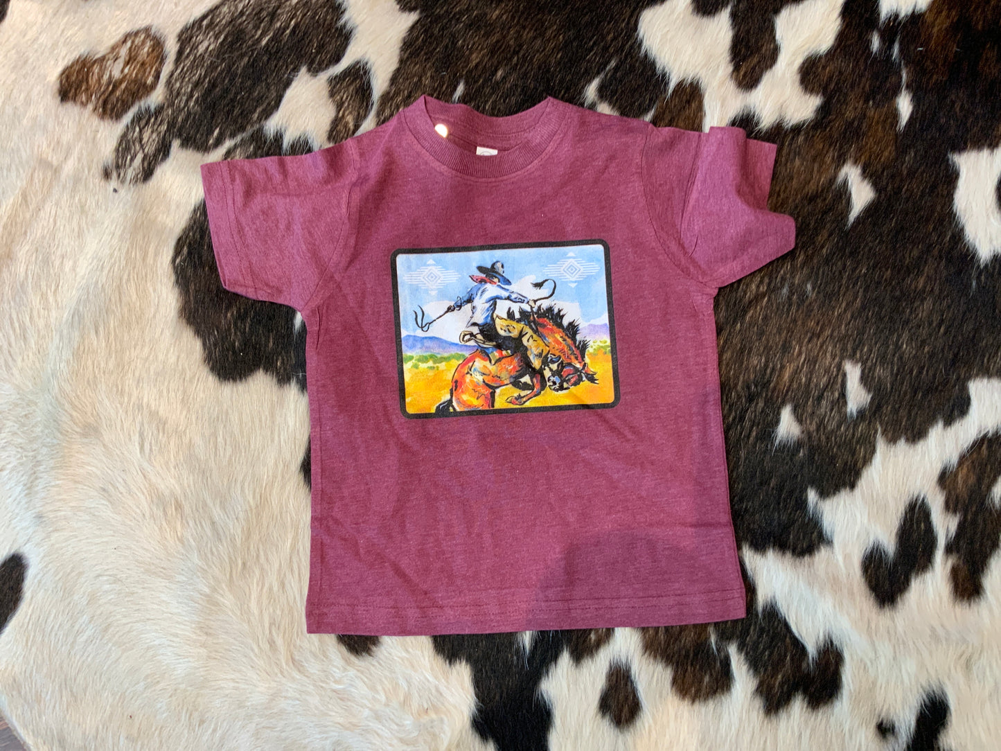 Roped Bronco Graphic Kid's T-Shirt