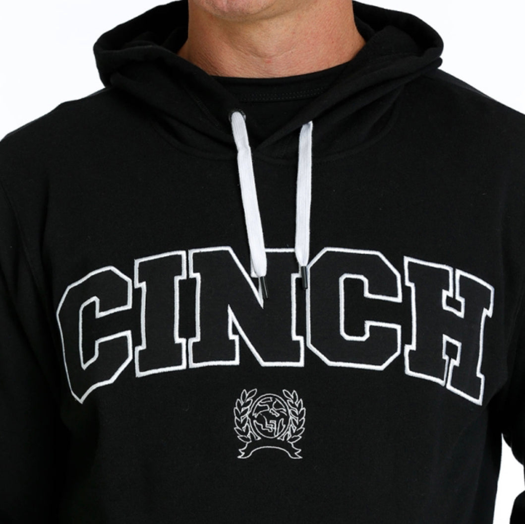 Cinch black and white mens hoodie