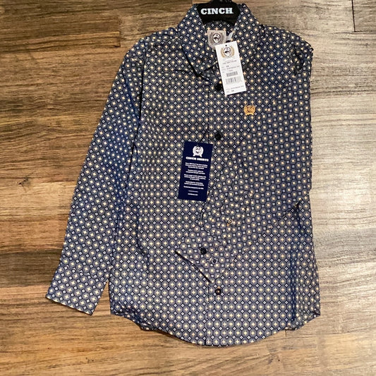 Youth big kids cinch navy button up