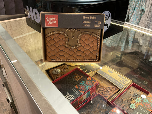 Tony lama fish bifold wallet