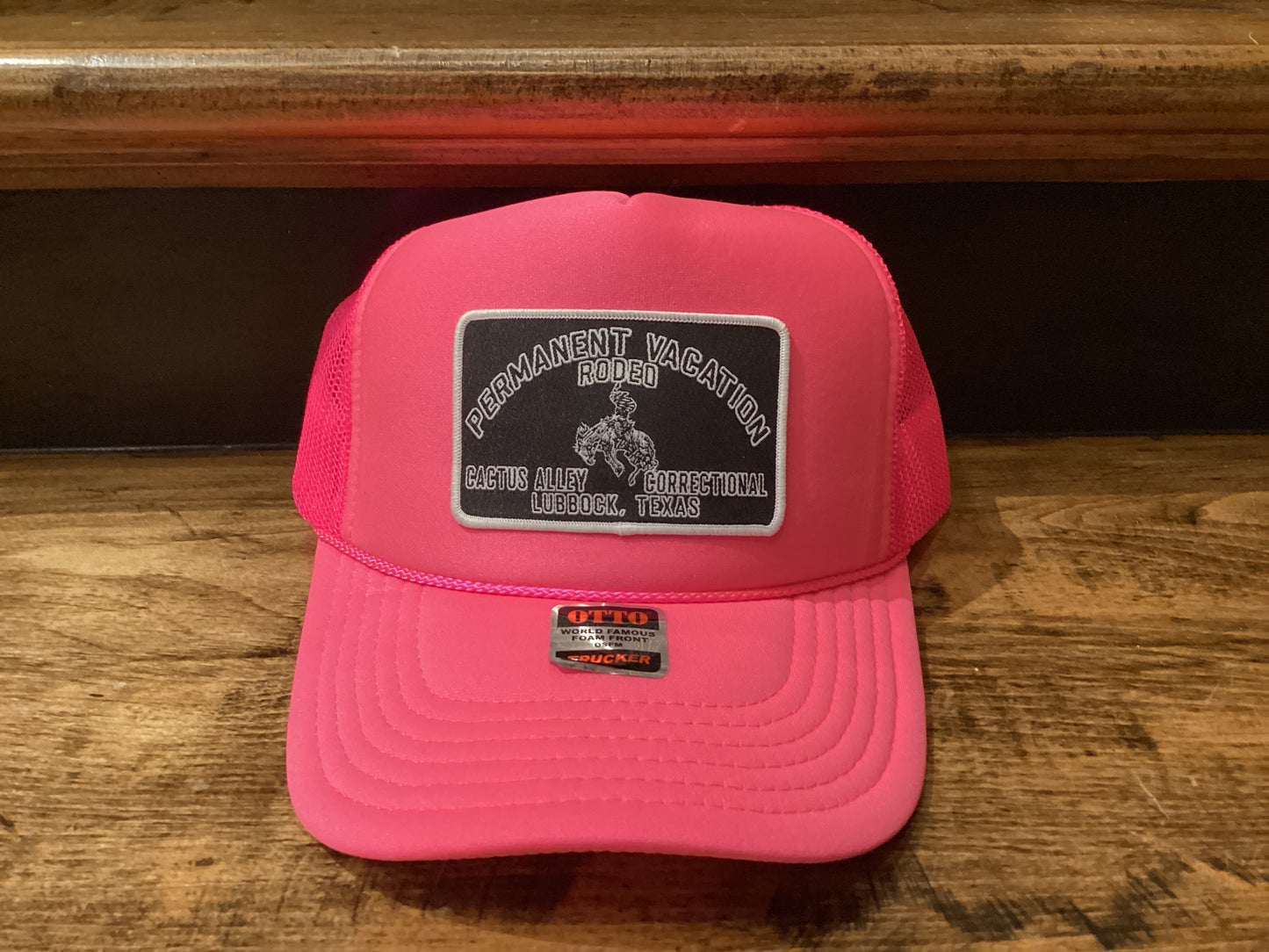 Cactus Alley Permanent Vacation Hot Pink Trucker