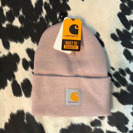 Woman’s rib knit mauve beanie