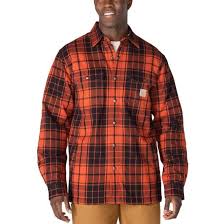 Carhartt Hubbard Plaid Shirt Jacket Homestead Red